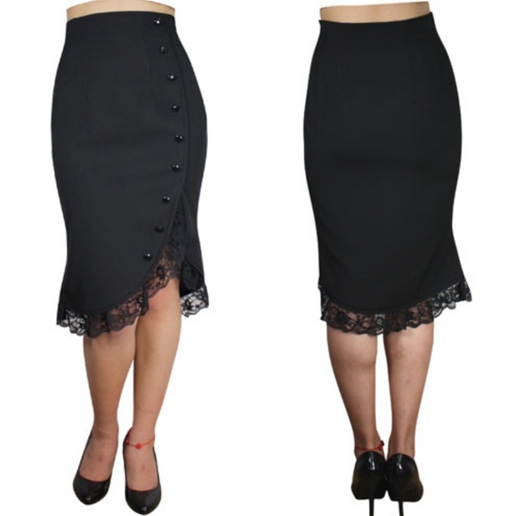 plus size lace pencil skirt